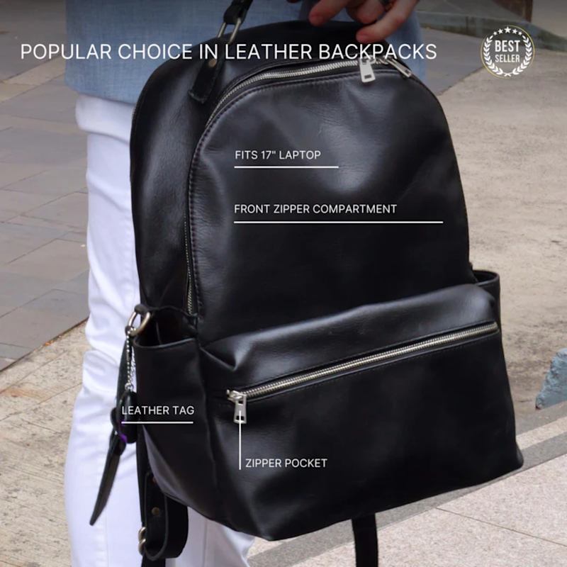 Thumbnail of Minimal Leather Backpack Rucksack image