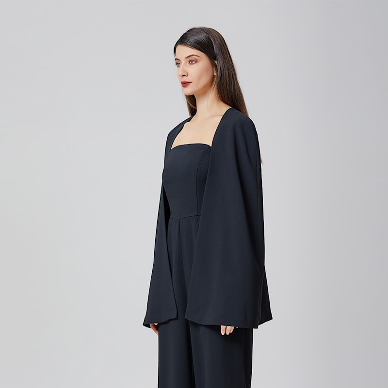 Thumbnail of Minimalist Evening Cape - Black image