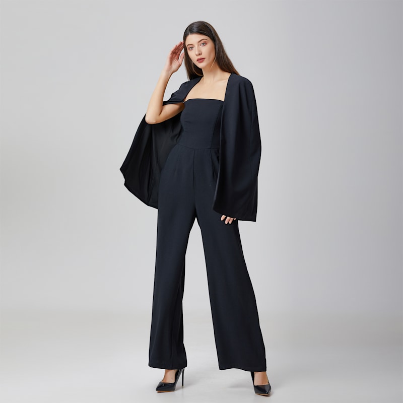 Thumbnail of Minimalist Evening Cape - Black image