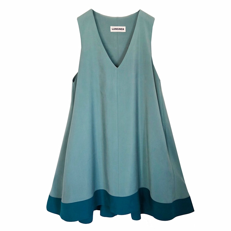 green emerald velvet dress Sail to Sable Tunic Flare Dress main image 1