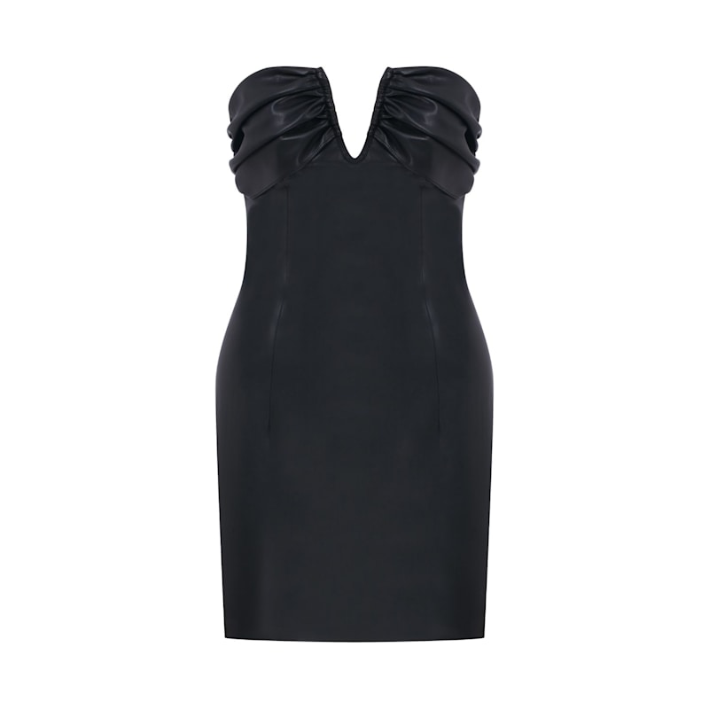 Thumbnail of Miora Mini Leather Dress In Black image