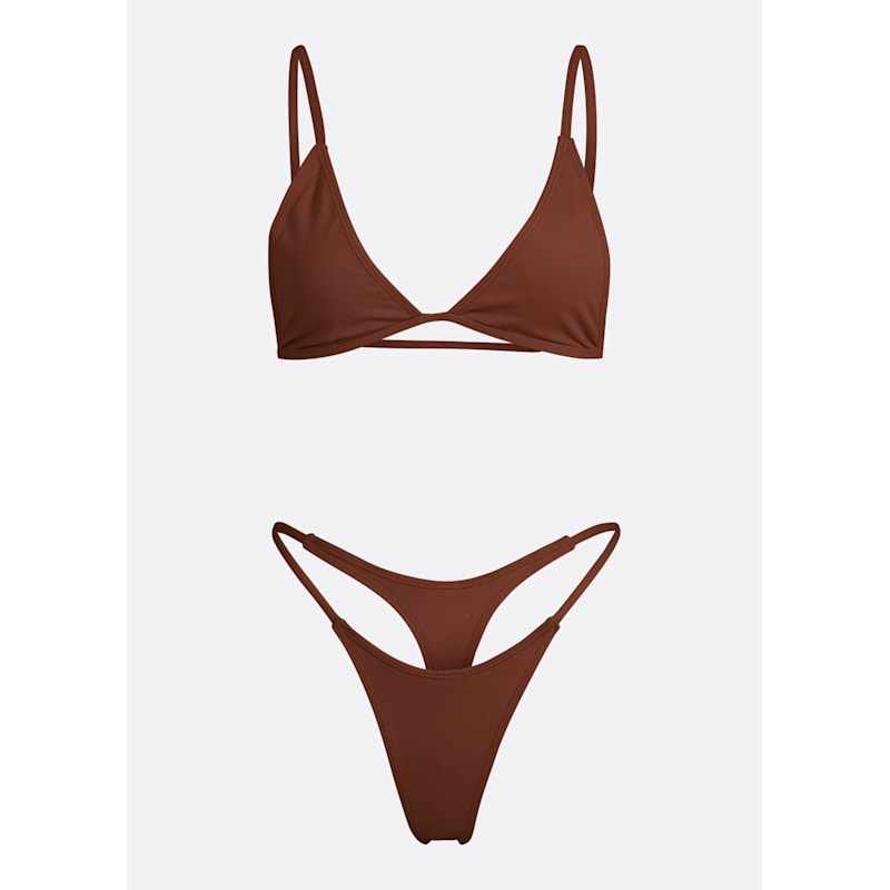 Thumbnail of Mirage Bikini Top - Skinny Dip Brown image