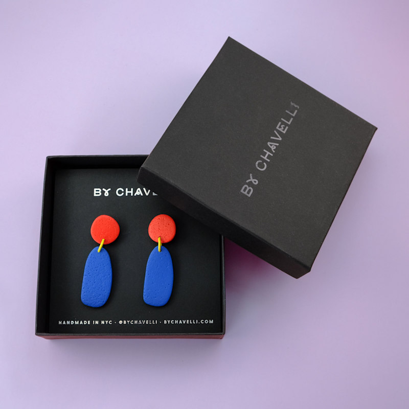 Thumbnail of Miro Drop Earrings In Blue image