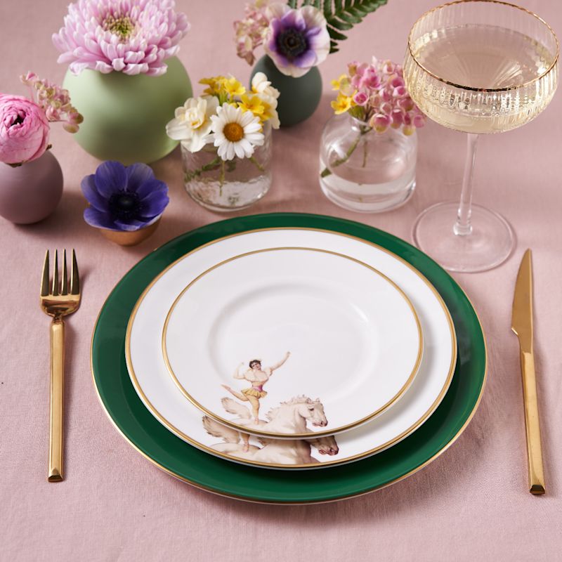 Thumbnail of Miss Rose Forest Green Dinner Plate image