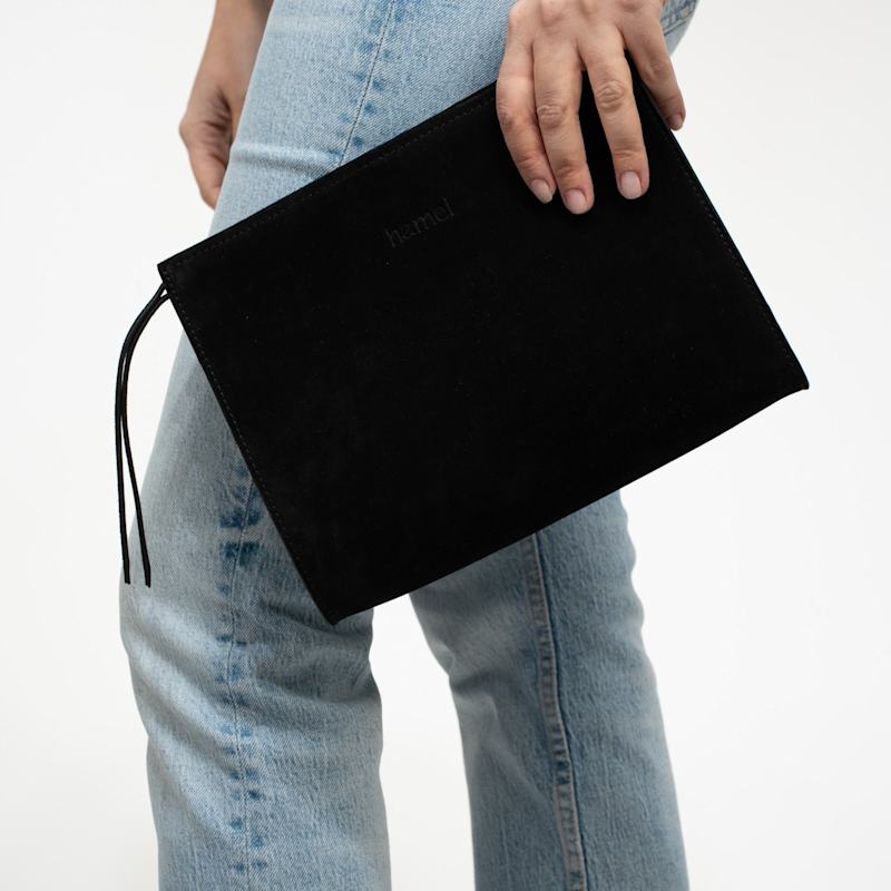 Thumbnail of Mitte Suede Clutch Bag - Black image
