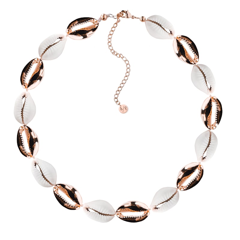 Mixed Mini Metal Shell Accent Choker - Rose Gold | Adriana Pappas ...