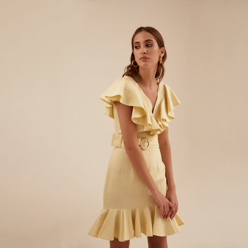 Thumbnail of Lemonade Ruffle Belted Dress image