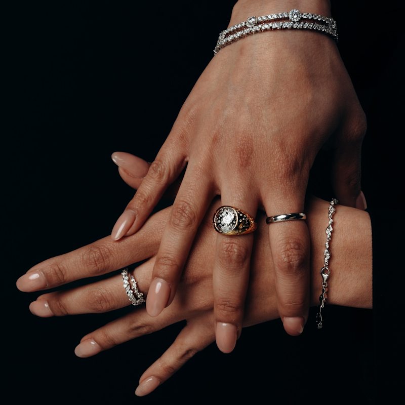 Thumbnail of Modern Filigree Band - Silver image