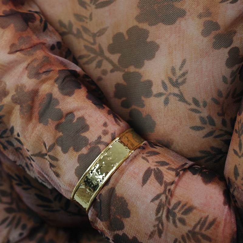 Thumbnail of Molten Gold Cuff Bangle Bracelet image