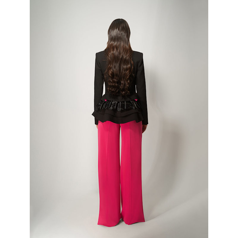 Thumbnail of High-Waist Wide-Leg Trousers, Hot Pink image