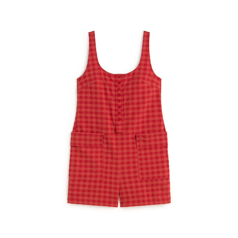 Thumbnail of Maud Red Seersucker Jumpsuit image