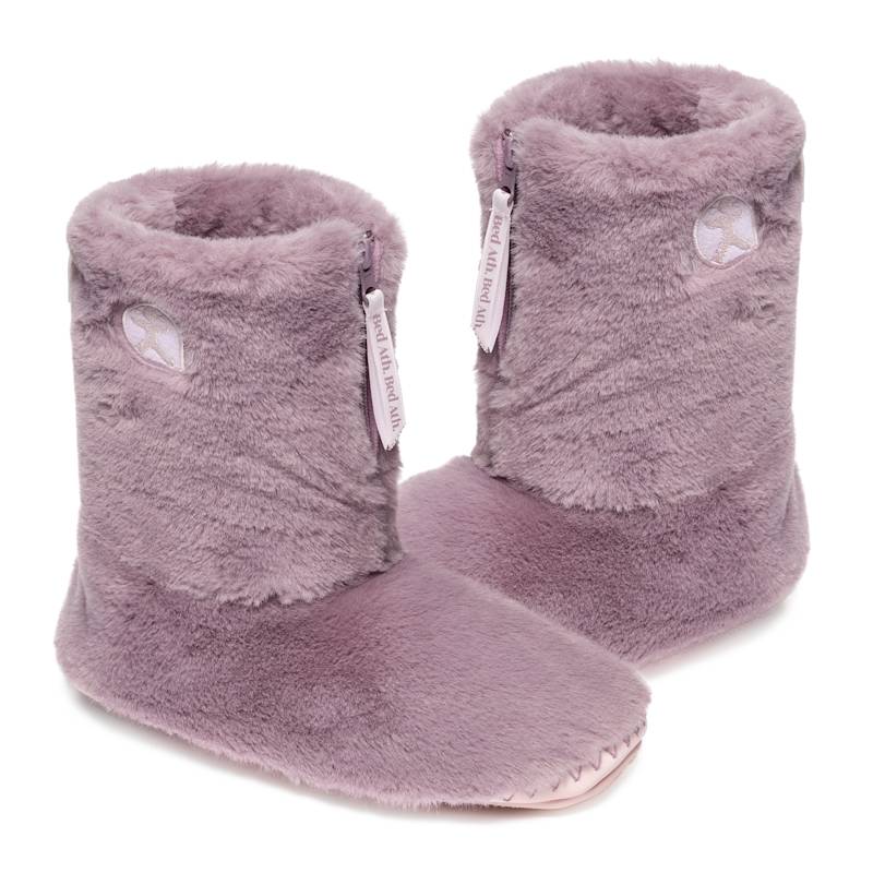 Thumbnail of Monroe - Faux Fur Slipper Boot - Aquarelle / Dusky Pink image