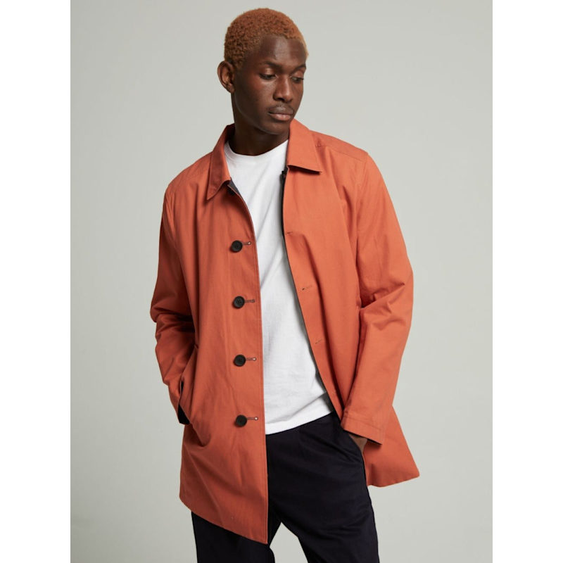 Thumbnail of Montague Reversible Raincoat - Orange/Navy image