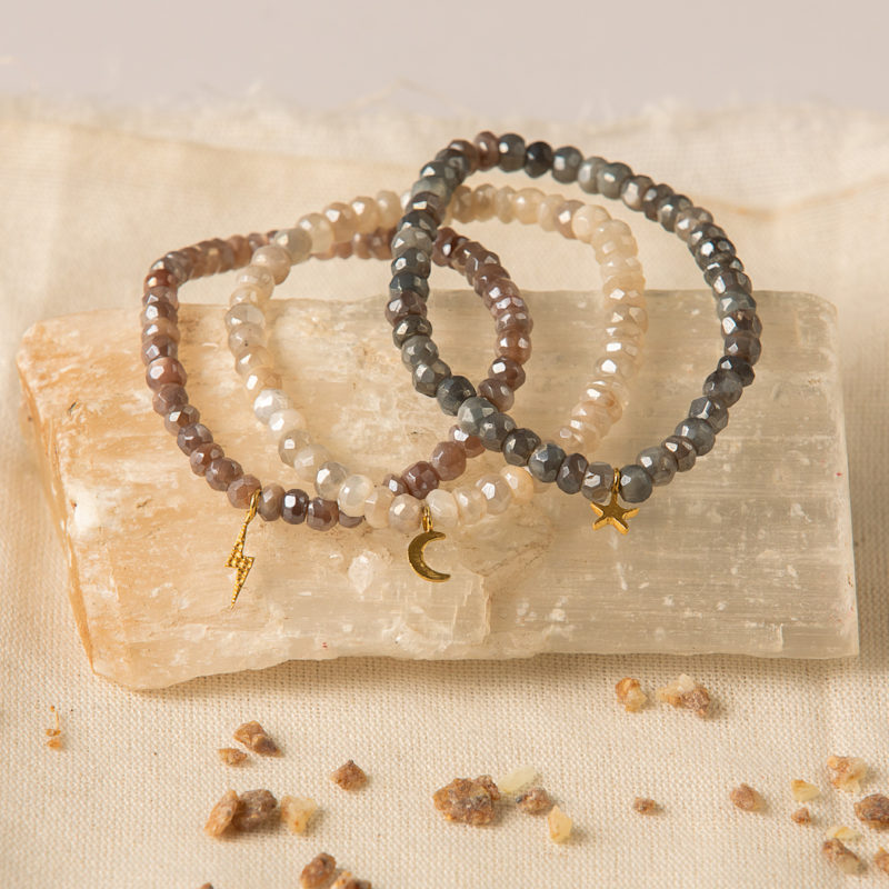 Thumbnail of Moon Stone Bracelet - Stack Of Three image