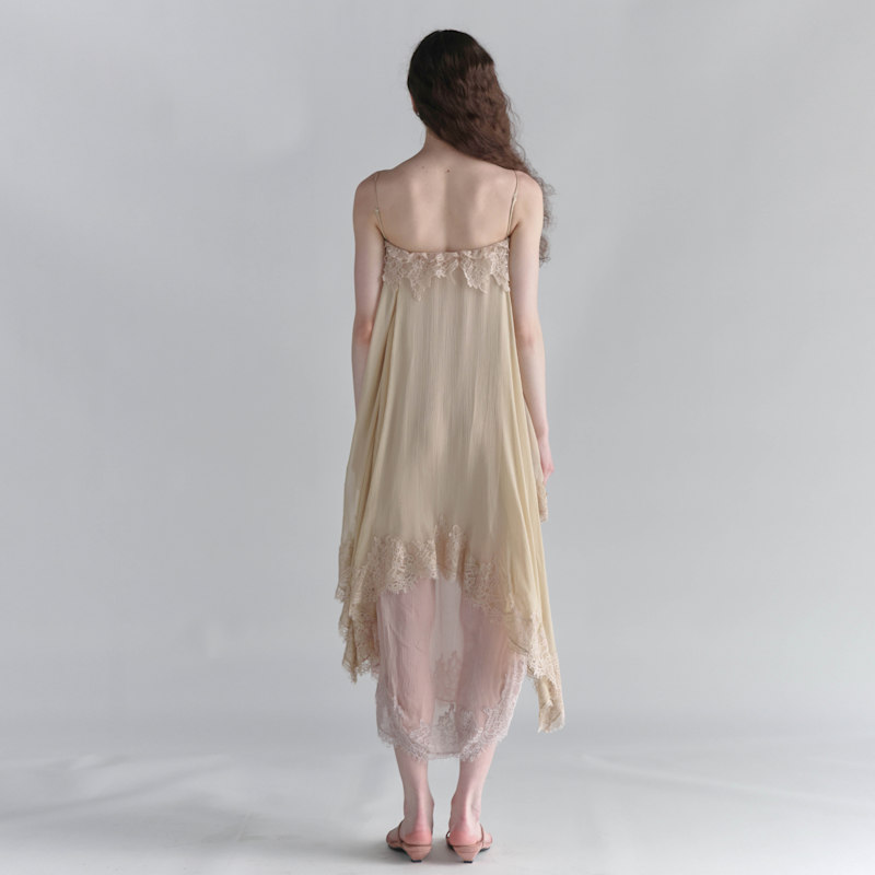 Moonlight Dress – Two-Tone Layered Lace Slip Dress | Belsize25