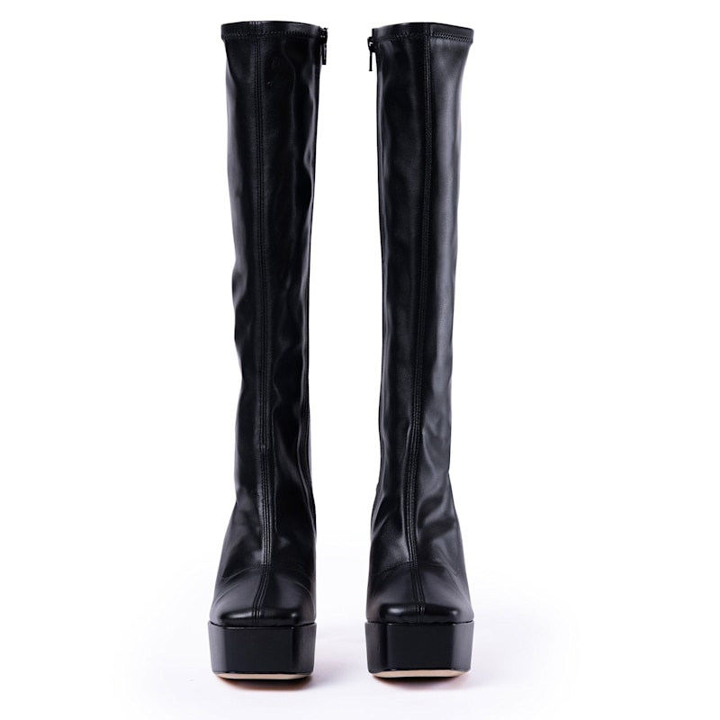 Thumbnail of More More Leather Knee High Platform Boot In The Box Black image