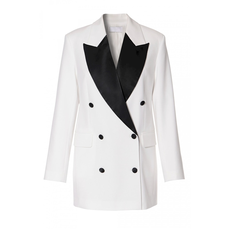 Thumbnail of Morgana Black And White Bridal Blazer Dress image