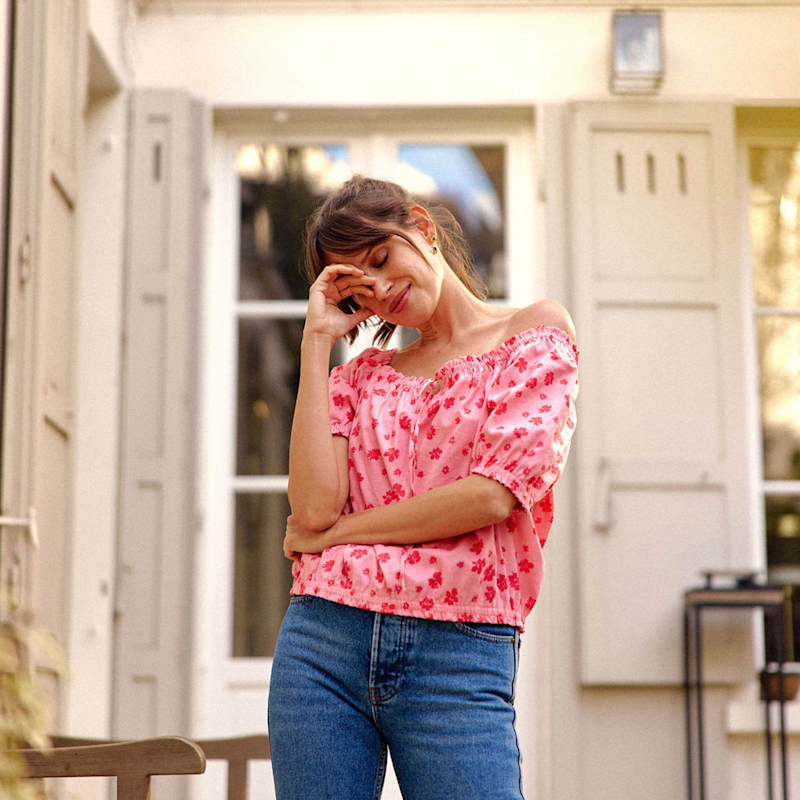 Thumbnail of Morgane Off Shoulder Print Top image