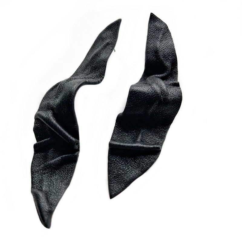 Thumbnail of Morph Sculptural Leather Earrings image