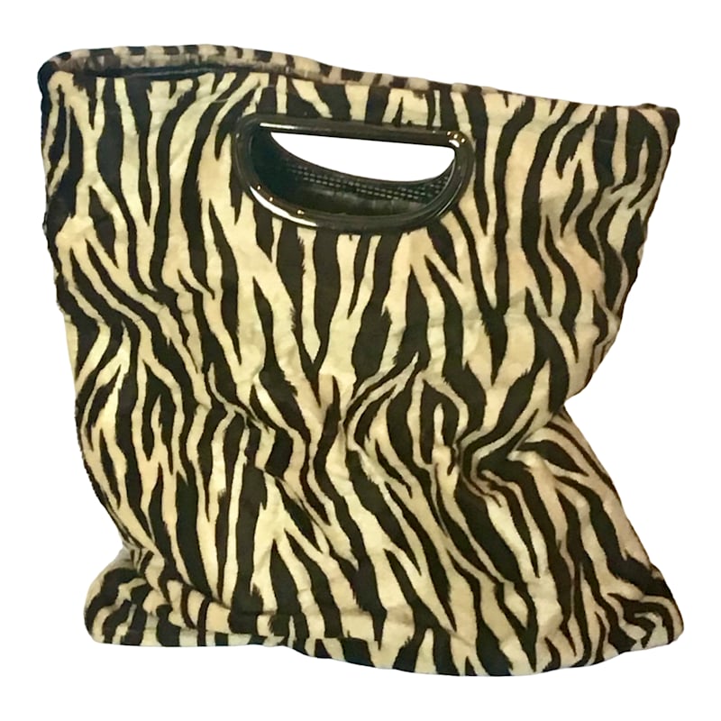 Thumbnail of Morphy Moldable Foldable Clutch Bag In Zebra Velvet image