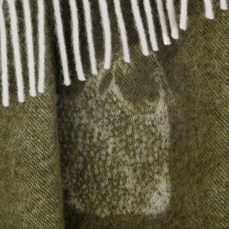 Thumbnail of Moss Green Sheep Wool Throw image