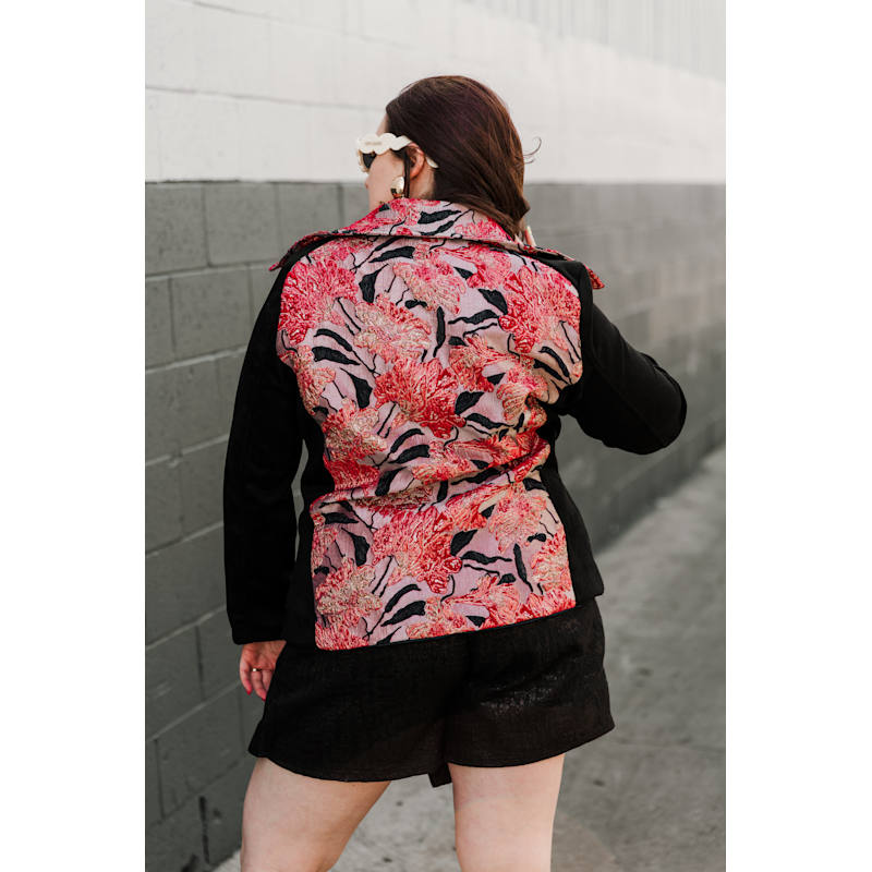 Thumbnail of Moto Jacket In What The Flower - Pink image