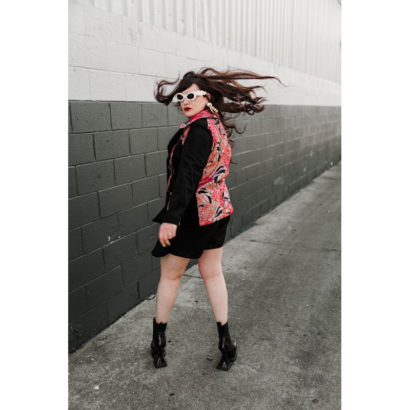 Thumbnail of Moto Jacket In What The Flower - Pink image