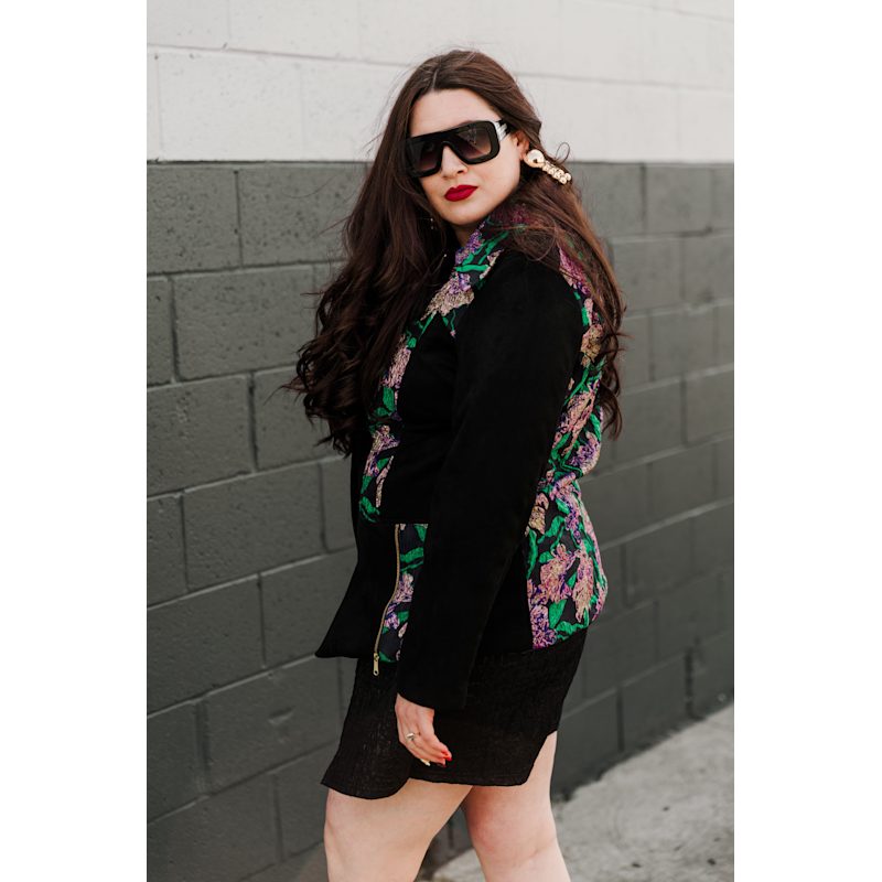 Thumbnail of Moto Jacket In What The Flower - Purple image