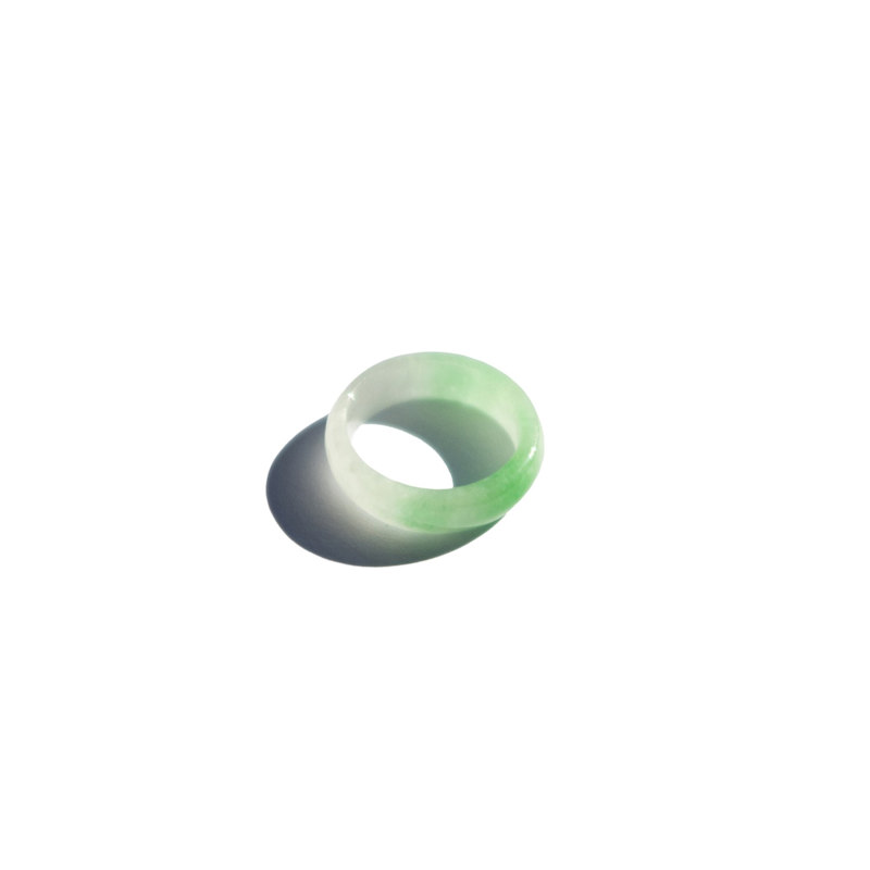 Thumbnail of Koi Mottled Green Jade Ring image