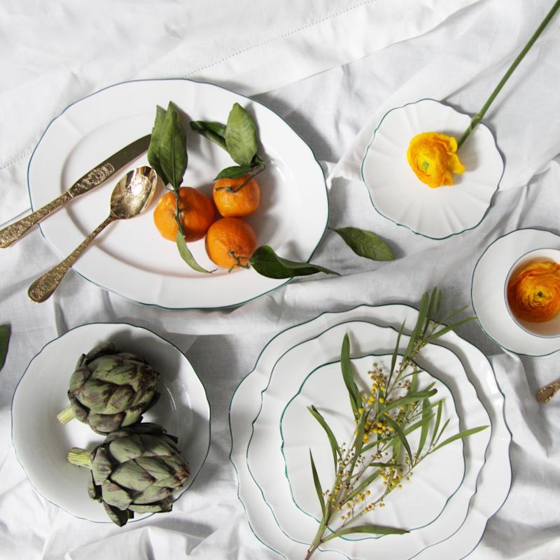 Thumbnail of Amelie - Forest Green - 14 In. Oval Platter image