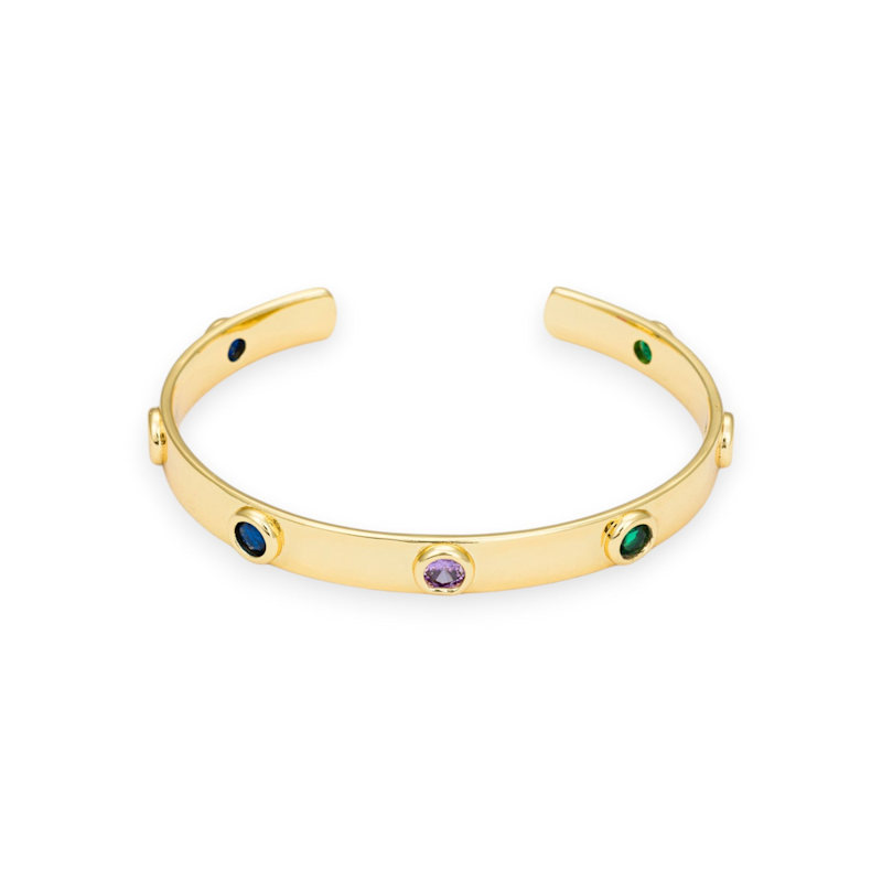 Thumbnail of Multicolor Gemstone Cuff image