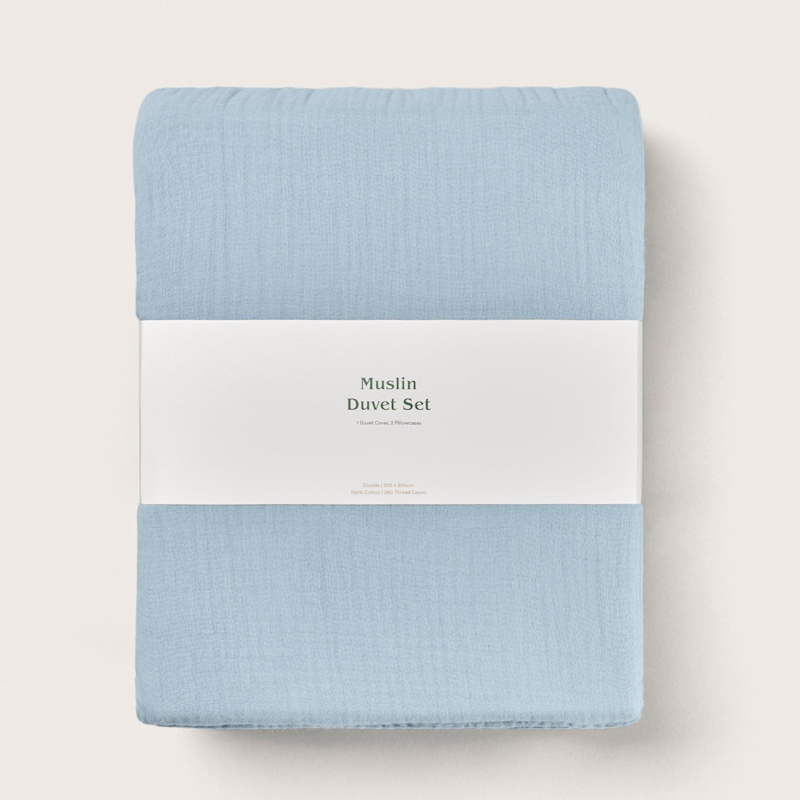 Thumbnail of Muslin Duvet Set - Blue - King image