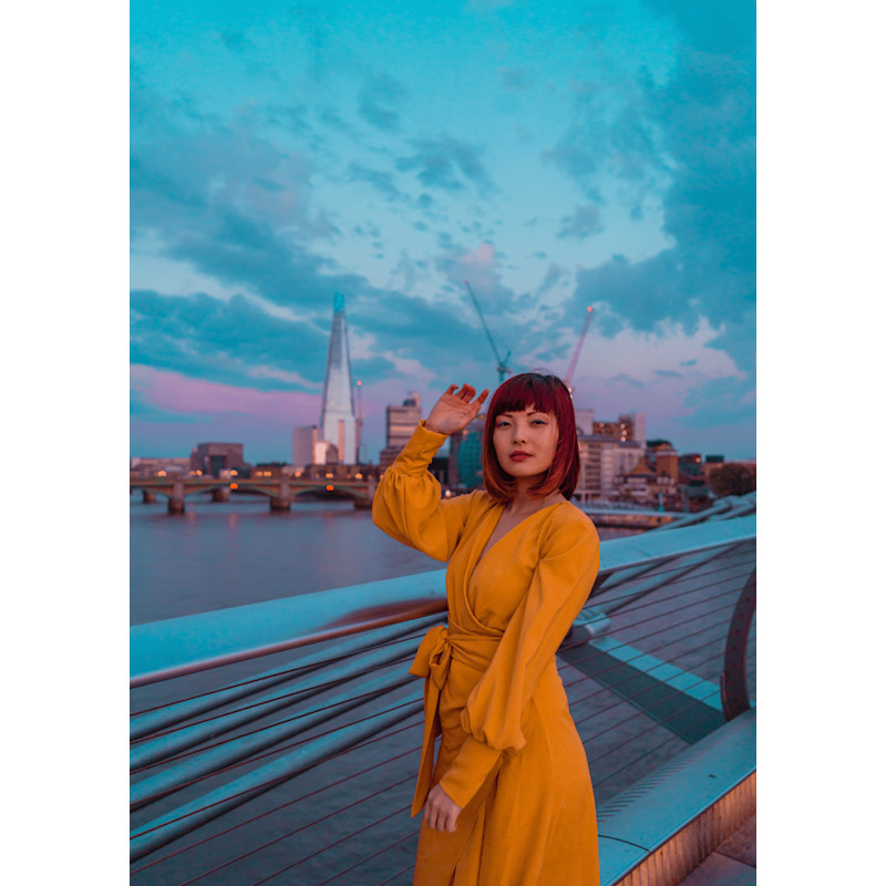Thumbnail of Mustard Wrap Maxi Dress image