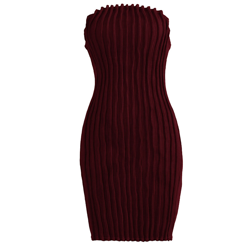 fitted lace wedding dress Gala Rib Knit Bodycon Dress