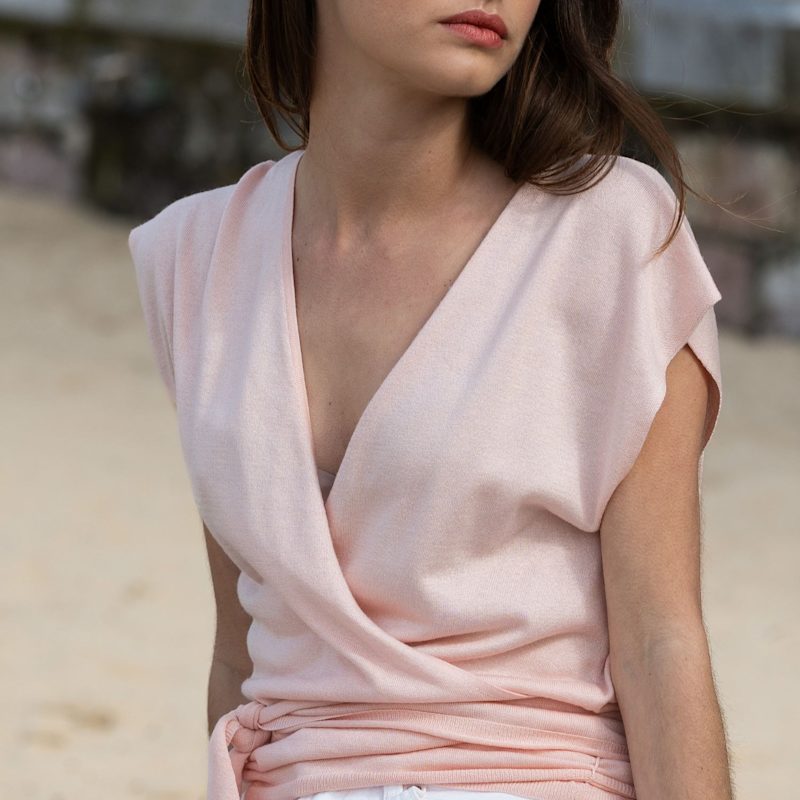 Thumbnail of Mykonos Silk And Cashmere Top Pink image