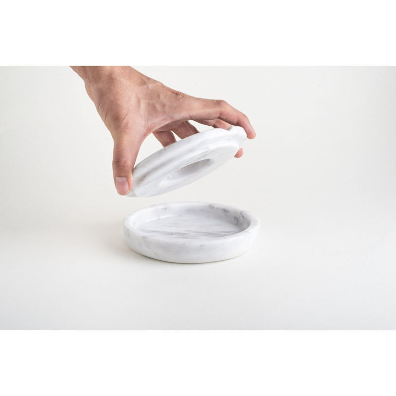 Thumbnail of Less Is More Ashtray - White Marble image