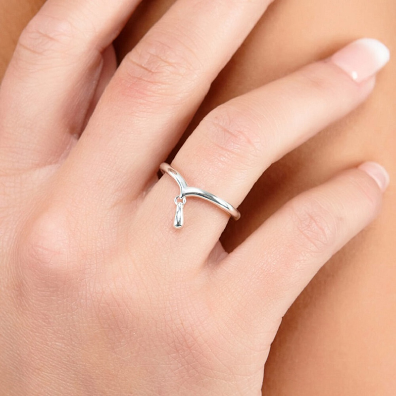 Thumbnail of Sterling Silver Mini Drop Ring image