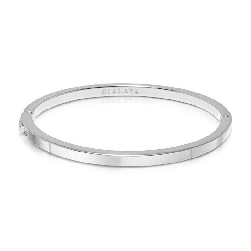 Thumbnail of Men's Silver Simplicity Bangle image