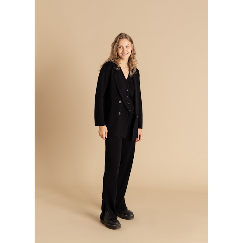 Thumbnail of Forza Knitted 100% Merino Blazer Black image