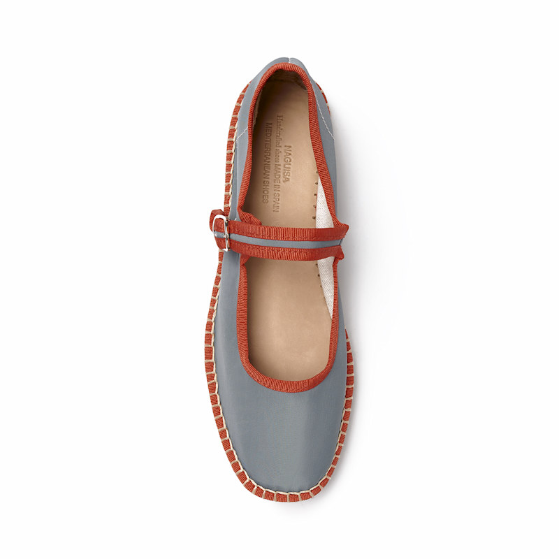 Naguisa Espadrilles Peonia Grey-Red Naguisa Wolf Badger
