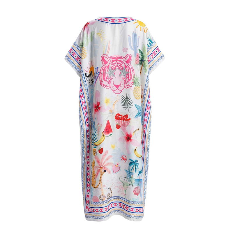 Thumbnail of Nancy Silky Satin Abaya Kaftan image
