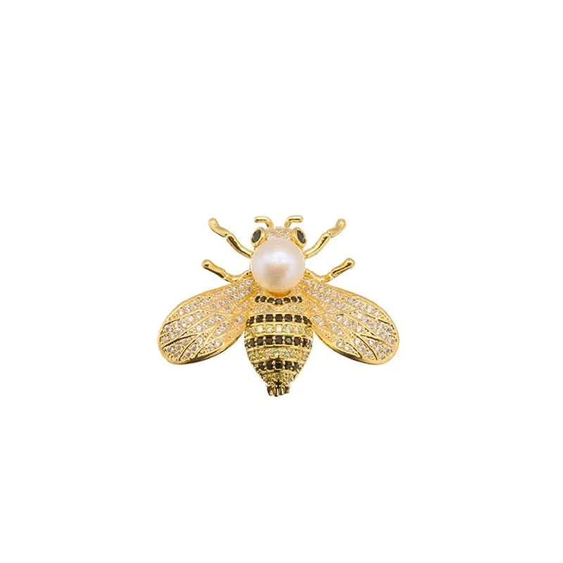 Thumbnail of Natural Freshwater Pearl Bee Brooch image