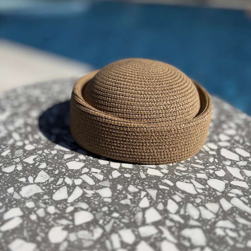 Thumbnail of Natural Straw Pillbox Hat image