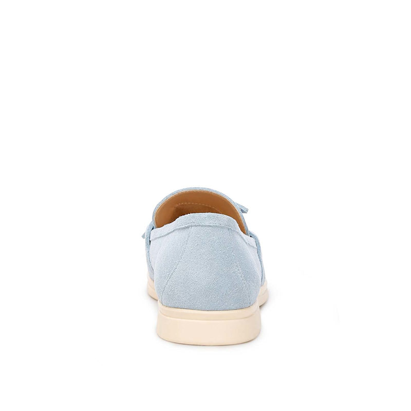 Thumbnail of Nautica Genuine Suede Knot Detailed Loafers In Baby Blue By Rag & Co image