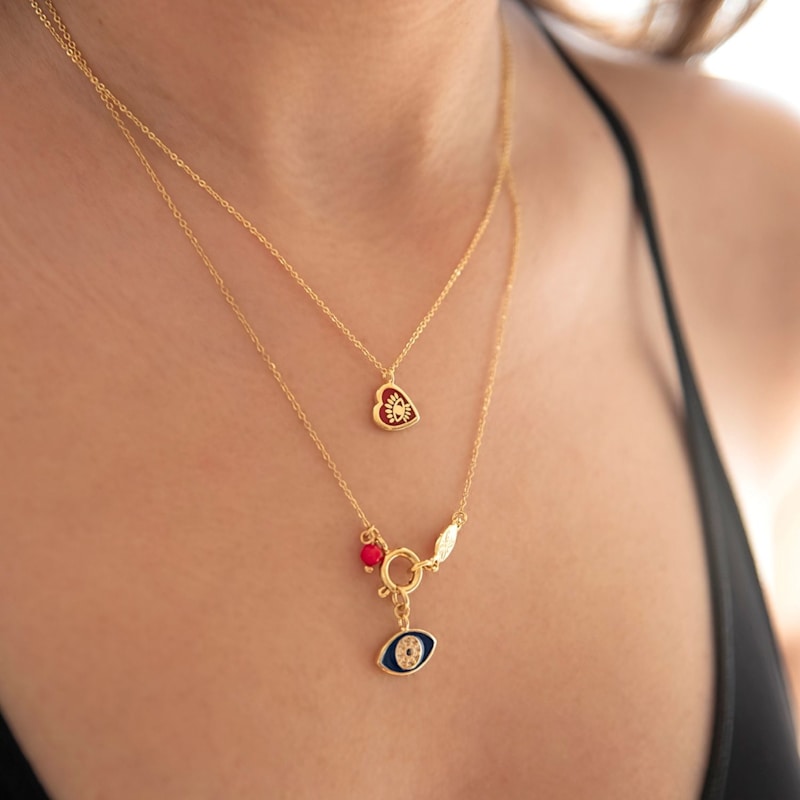 Thumbnail of Navy - Blue Eye Pendant Necklace image