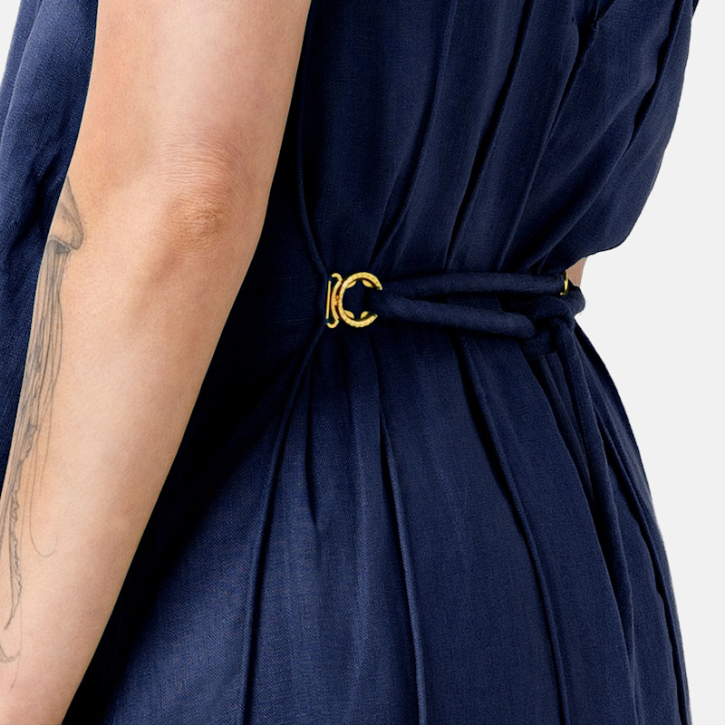 strapless open back dress (Official) Lblc The Label / Vikki Pleated Maxi Dress / Vegan / Cruelty Free / Black / M