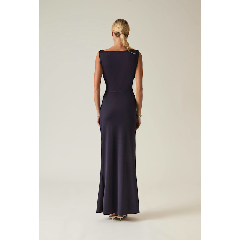 Thumbnail of Navy Sleeveless Gathered Maxi Dress image