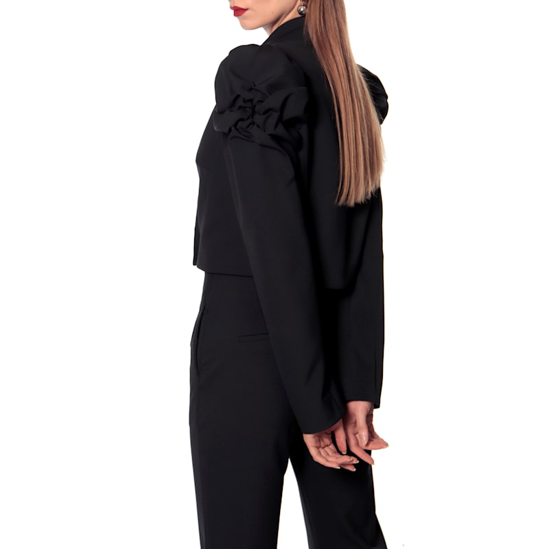 Thumbnail of Naya Moonless Night Short Blazer With Puffed Sleeves image
