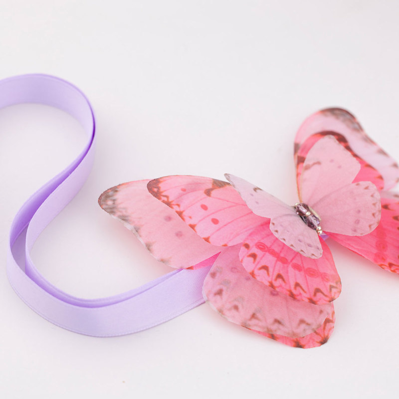 Neck Tie Silk Ribbon Accessory Butterfly Fairy Wings | Oana  display picture 3