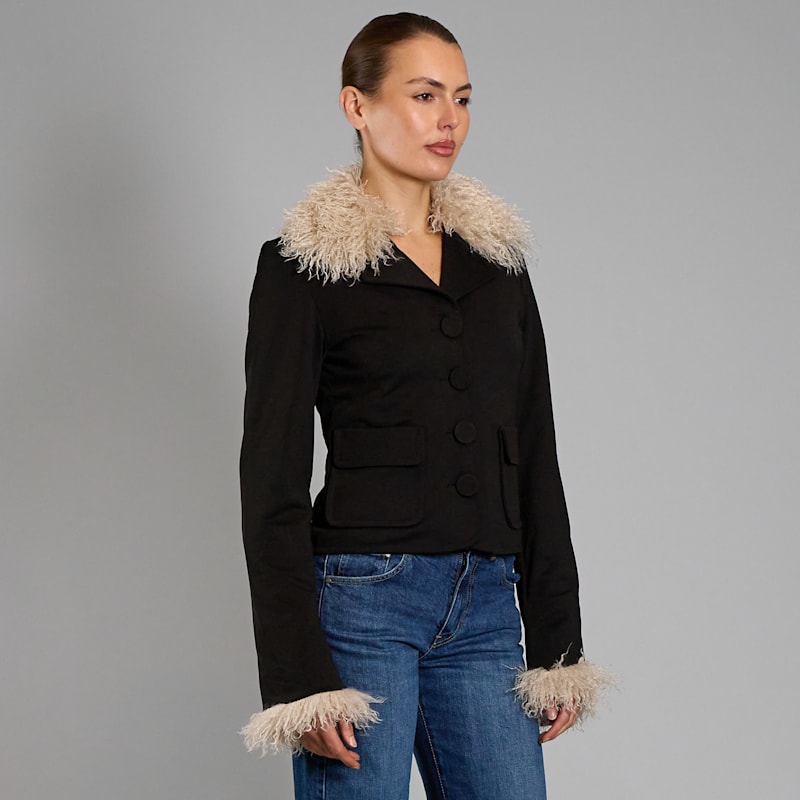 Thumbnail of Nelly Fur Collar Jacket image